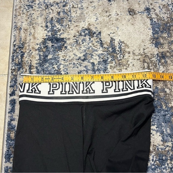 PINK Victorias Secret Black & White Logo Print Sports Bra & Leggings Set Size S - Picture 14 of 16